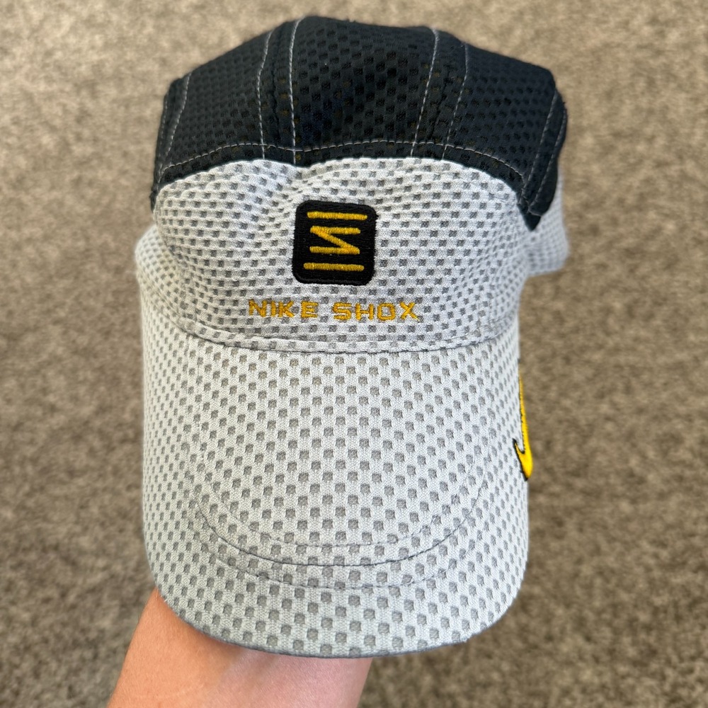Vintage Nike Shox 7 Panel Mesh Running Hat Strap Back Cap Dri Fit Tailwind
